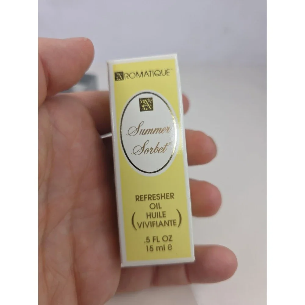Vintage Aromatique Summer Sorbet Refresher Oil & Light Bulb Fragrance Ring NOS